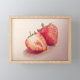 Stawberry Thought Framed Mini Art Print