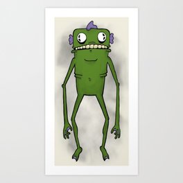 Swamp Monster Art Print | Animal, Funny, Illustration 