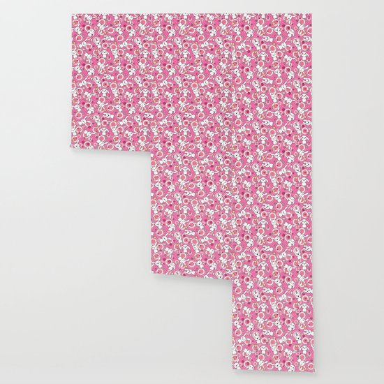 Kawaii Pastel Goth Bunny Pink Circles Wallpaper By Sokawaiishop