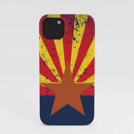Arizona Flag Grunged iPhone Case