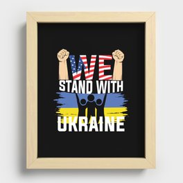 We Stand With Ukraine Recessed Framed Print