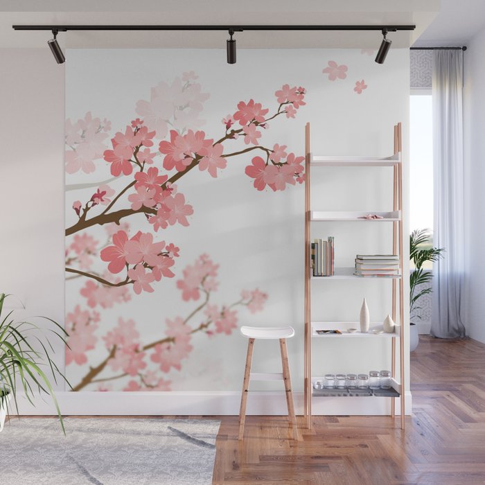 Cherry blossom Wall Mural by Naturez | Society6