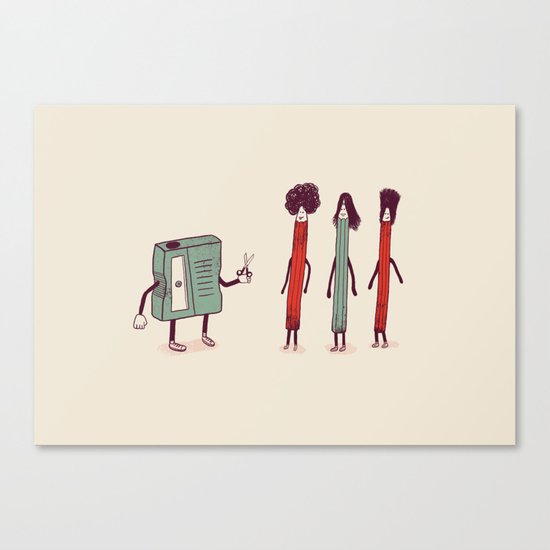 Time to Sharpen Up Dudes Canvas Print