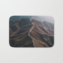 China Photography - Great Wall Of China Seen From Above Bath Mat