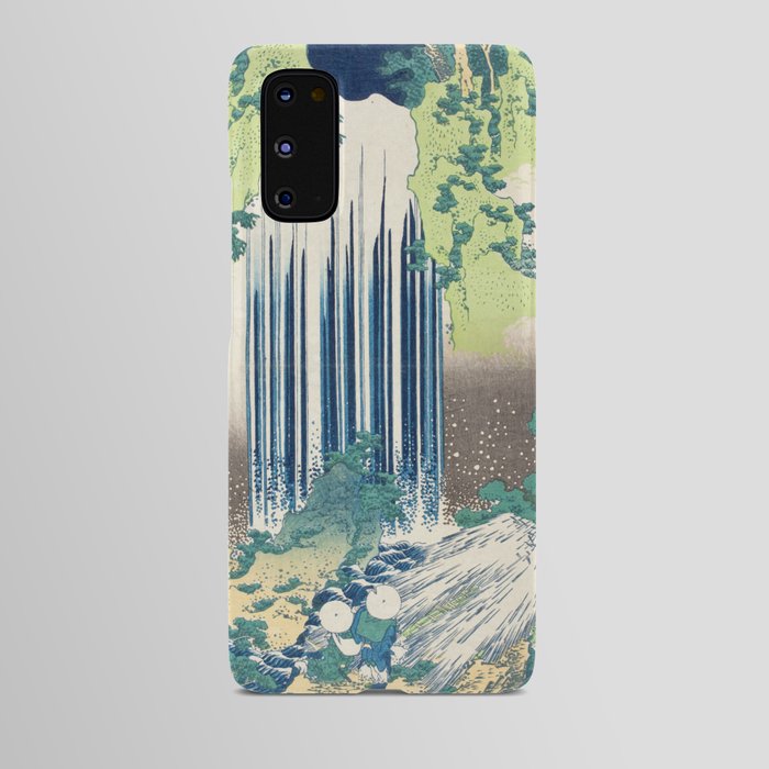 Yoro falls in mino province by Katsushika Hokusai. A traditional Japanese Ukyio-e style illustration of majestic Japan Falls Android Case