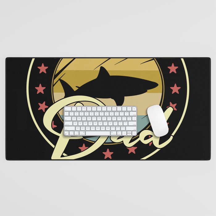 Jawasome Dad Funny Shark Father's Day Gift Desk Mat