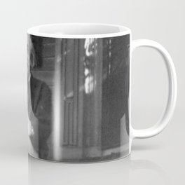 Albert Einstein in Fuzzy Slippers Classic Black and White Satirical Photography - Photographs Coffee Mug