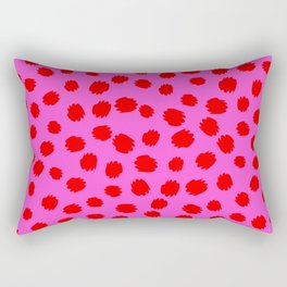 Keep me Wild Animal Print - Pink with Red Spots Rectangular Pillow