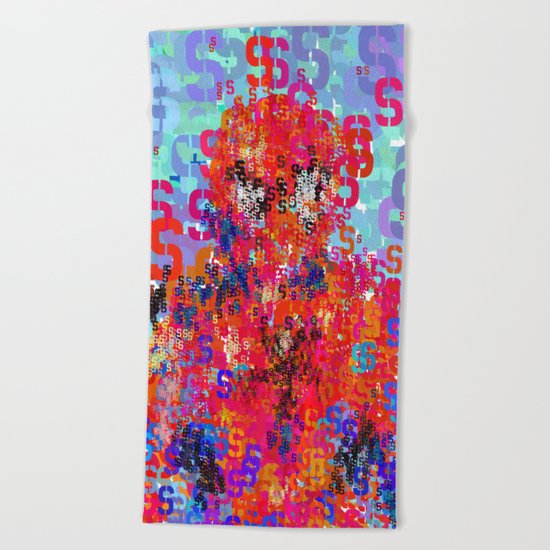 Spider Type Man - Abstract Pop Art Comic Beach Towel