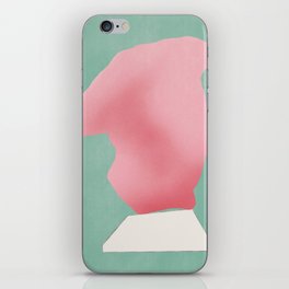 Stone sculpture in pink iPhone Skin