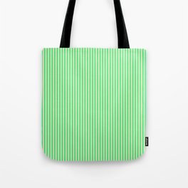 [ Thumbnail: Green & Tan Colored Lined Pattern Tote Bag ]