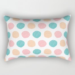 Boho Colorful Circles Pattern Rectangular Pillow