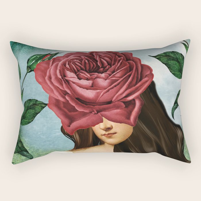 She loves roses Rectangular Pillow