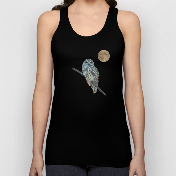 Owl, See the Moon (Barred Owl) Unisex Tank Top Owl, See the Moon (Barred Owl) Unisex Tank Top