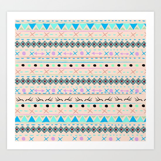 SWEET WINTER PATTERN Art Print
