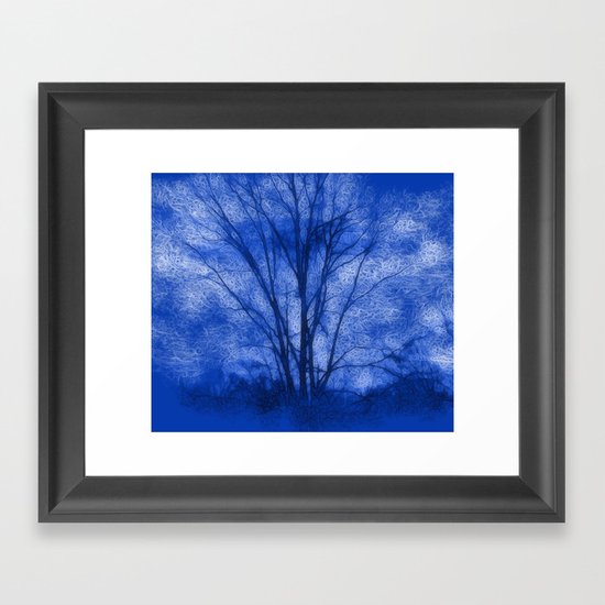 Blue Framed Art Print