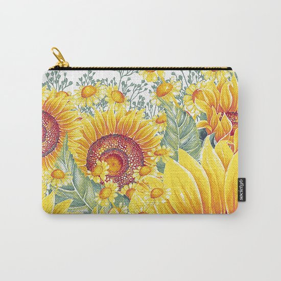 Vintage Garden 15 (Sunflower Field) Carry-All Pouch