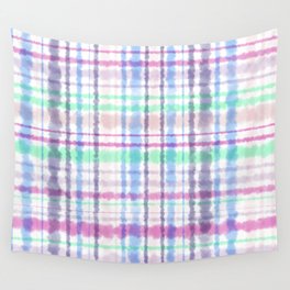 Pastel Plaid Wall Tapestry