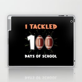 Days Of School 100th Day 100 Ball Tackle Football Laptop Skin