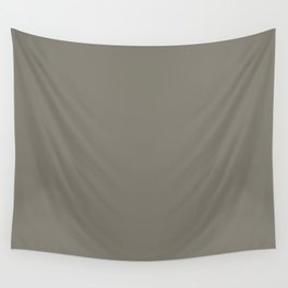 Dark Gray Solid Color Pantone Vetiver 17-0613 TCX Shades of Yellow Hues Wall Tapestry