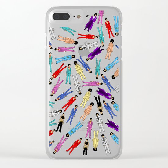 Purple Pattern 2 Clear iPhone Case