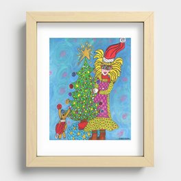 Christmas With Maisie and Daisy Recessed Framed Print