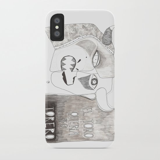 El toro que quería ser torero iPhone Case