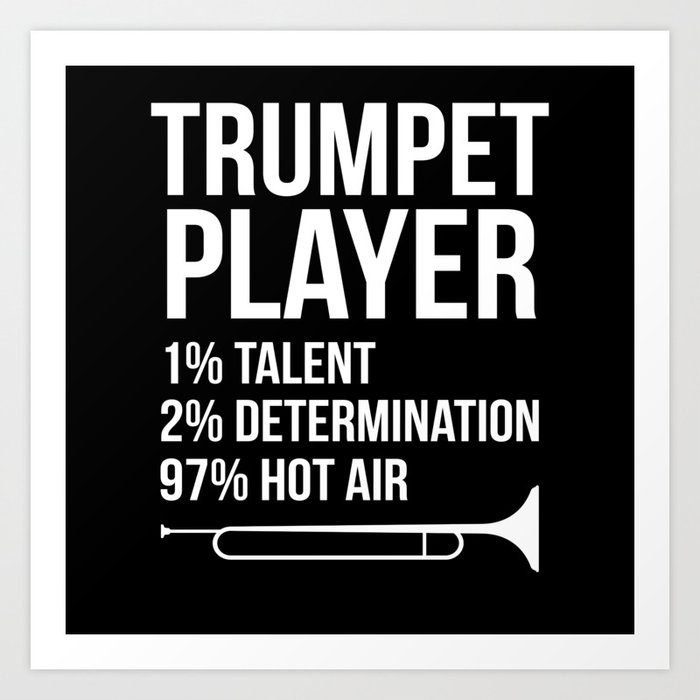 Trumpet Player Repeat Musicans Instrument Art Print