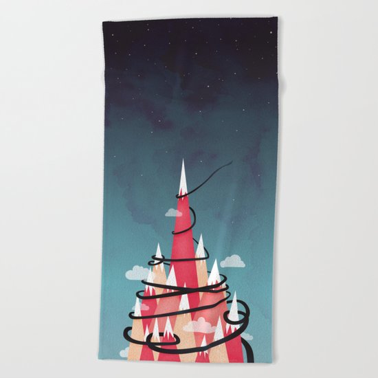 Up To The Stars Beach Towel