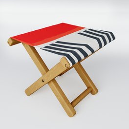 Red Lipstick Abstract Folding Stool