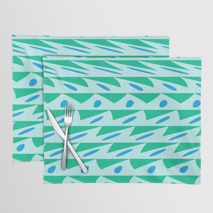 Abstraction_MOTION_MOVEMENT_WIND_BLUE_PATTERN_POP_ART_0713A Placemat