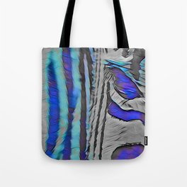 Blue Zebra Tote Bag