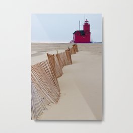 The Lighthouse Big Red in Holland Michigan Metal Print | Harbor, Greatlake, Maritime, Holland, Art, Red, Photo, Boating, Seascape, Coast 