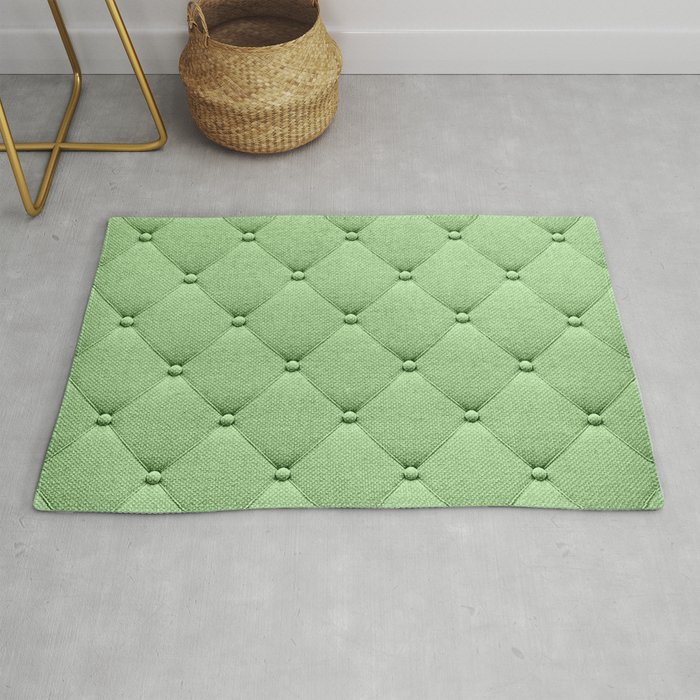 Pastel green luxury upholstery pattern Rug