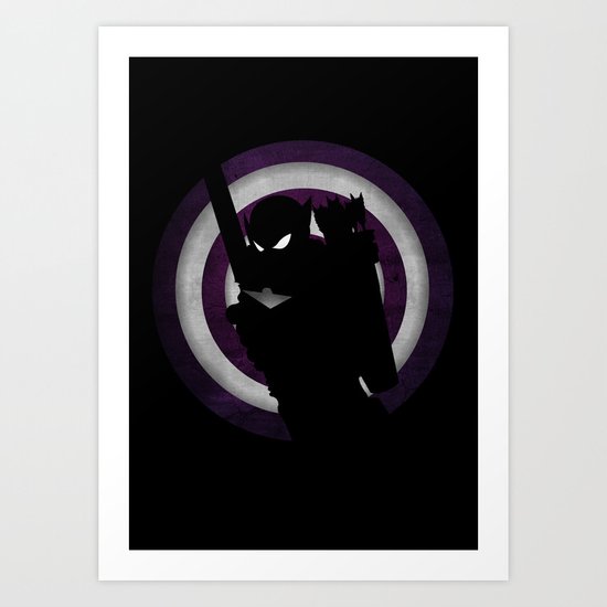 SuperHeroes Shadows : Hawkeye Art Print