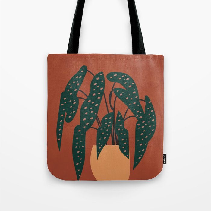 Boho Terracotta Begonia Tote Bag