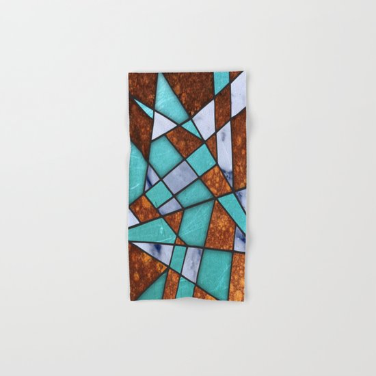 #477 Marble Shards & Copper Hand & Bath Towel