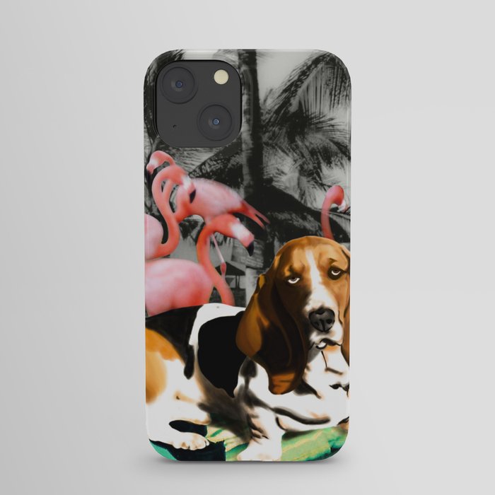 Tropical Basset iPhone Case