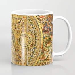 Buddhist Gold Avalokiteshvara Mandala Thangka Coffee Mug