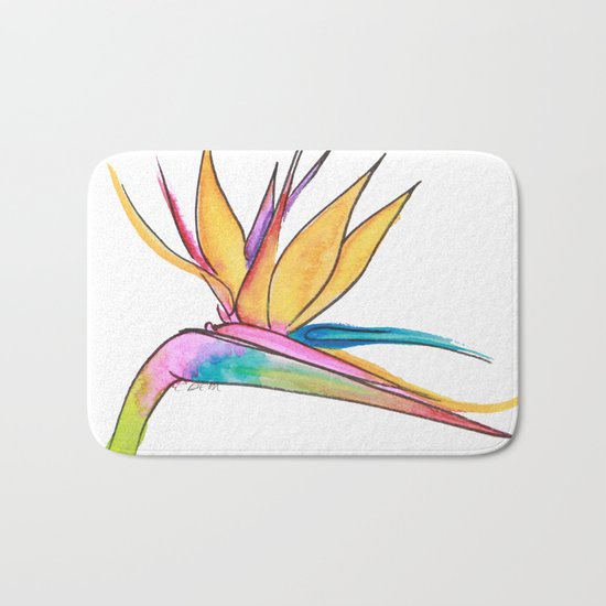 Oiseau du paradis Bath Mat