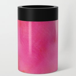 Pink orange white feather fluffy background Can Cooler