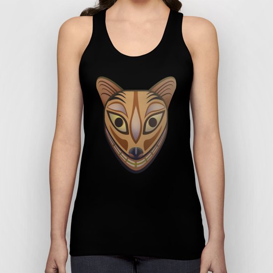 Feline tribal mask Unisex Tank Top