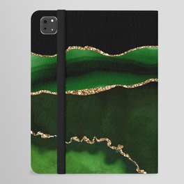 Beautiful Emerald And Gold Marble Design iPad Folio Case