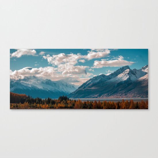 snow capped mountains Canvas Print