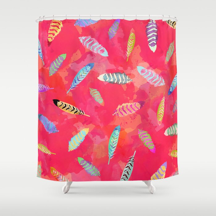 Sunset Feathers Shower Curtain