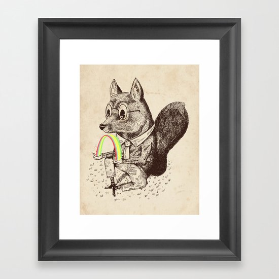 Strange Fox Framed Art Print