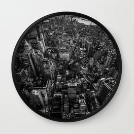 Black and White New York City Wall Clock
