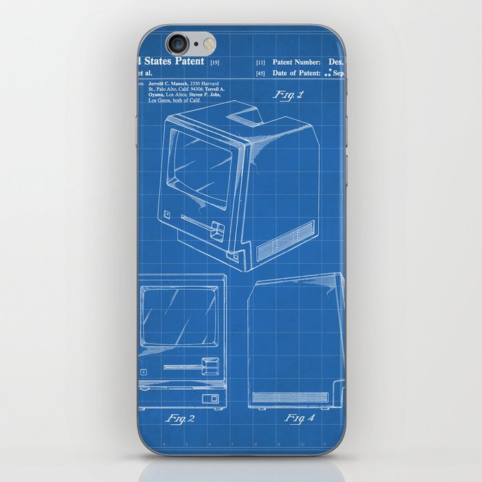 Apple Macintosh Patent - Apple Art - Blueprint iPhone Skin