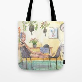 August in the Kitchen, Summer Mood, Chilling at Home, Bright and lazy afternoon Tote Bag