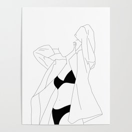 Female figure fashion illustration - Tigerlily Poster